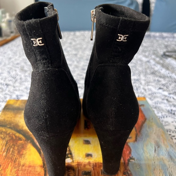 Sam Edelman black Suede Booties Sz 8 - Picture 4 of 7